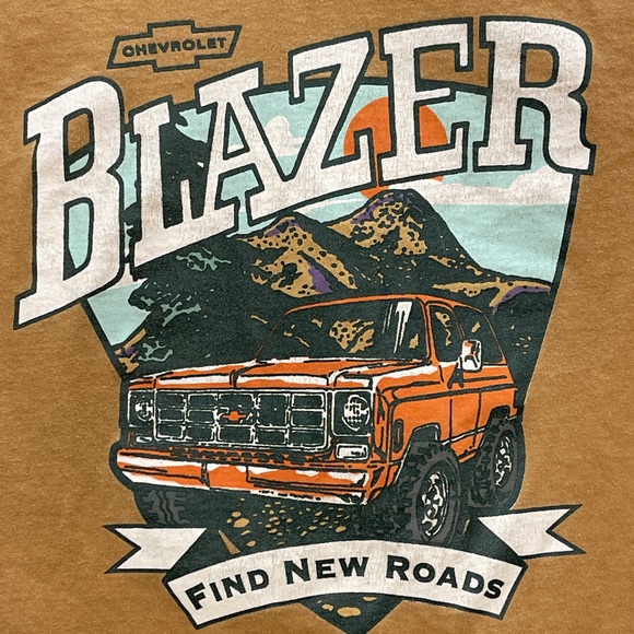 Chevrolet Blazer GM Motors T-Shirt Brown Small - Picture 2 of 4